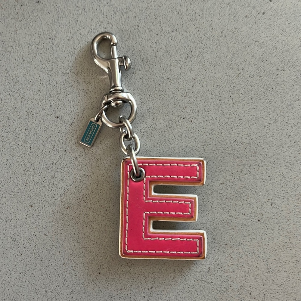 Coach letter “E” Keychain